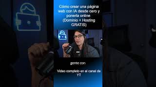 Cómo crear una página web con IA desde cero y ponerla online (Dominio + Hosting GRATIS) 😲- #web #ia